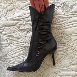 Bakers Black Heeled Leather Boots